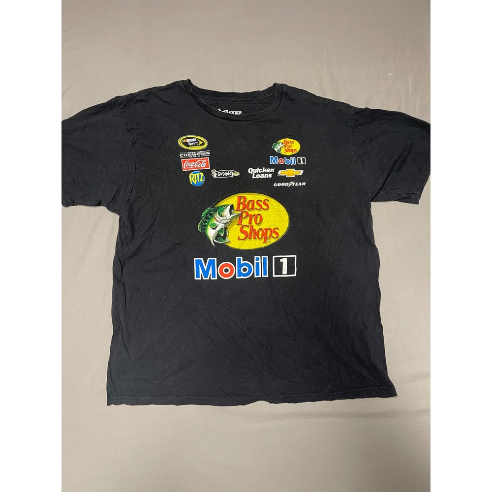 Chase Authentics NASCAR Tony Stewart 14 Bass Pro Shops Mobil 1 T-Shirt Mens 2XL